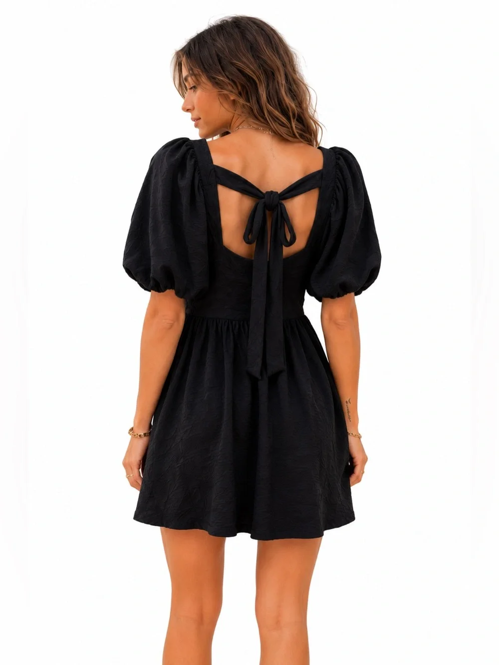 🌺 Free People Textured Babydoll Mini Dress